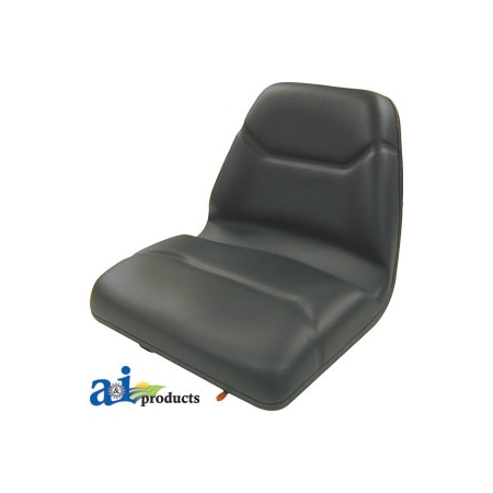 A & I Products Seat, Michigan Style, w/ Slide Track, Deluxe Cushion, BLK 25" x19" x12" A-TMS111BL